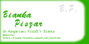 bianka piszar business card